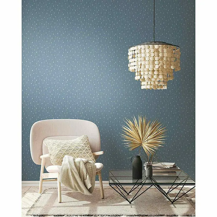 Tadessi Vliestapete M1-No.4032 - Blau, Streifen, 10,05 x 0,53 m