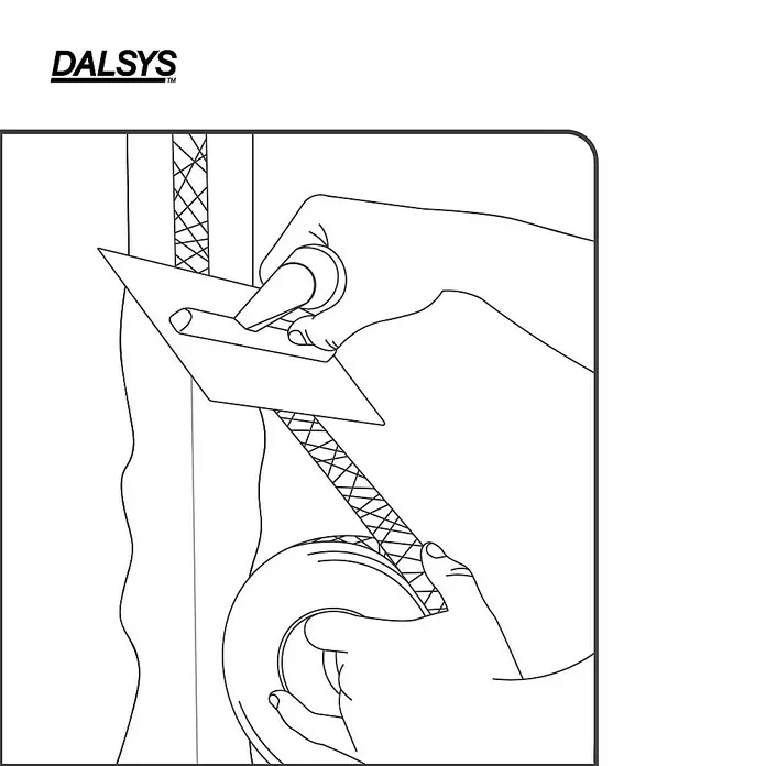 Dalsys Fugenband 25m Glasfaser 5cm Weiß - 