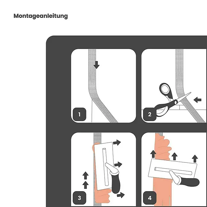 Dalsys Fugenband 90m Gewebeband 5cm, für Innenbau Weiß - 