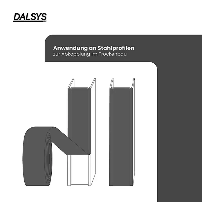 Dalsys Trennwandband 30m Abdeckband selbstklebend 95mm Schwarz - 