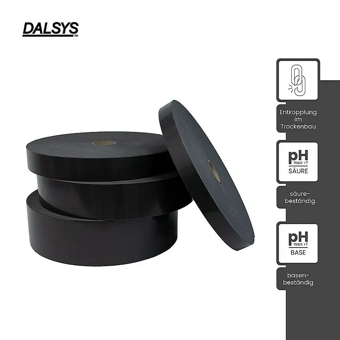 Dalsys Trennwandband 30m Abdeckband selbstklebend 95mm Schwarz - 