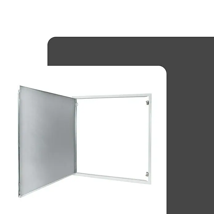 Protektor Montagezubehör für Trockenbau 60cm x 60cm Revisionsklappe Stahl Schnappverschluss Weiß - 