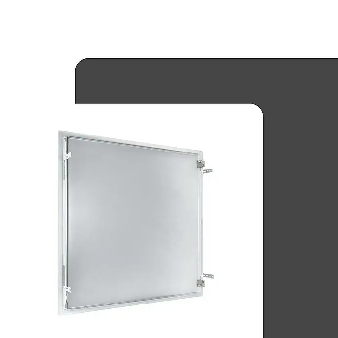 Protektor Montagezubehör für Trockenbau 60cm x 60cm Revisionsklappe Stahl Schnappverschluss Weiß - 