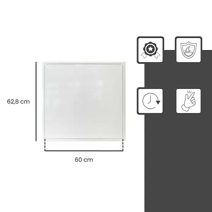 Protektor Montagezubehör für Trockenbau 60cm x 60cm Revisionsklappe Stahl Schnappverschluss Weiß - 