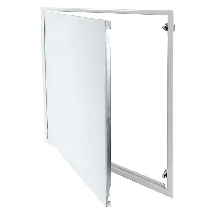 Protektor Montagezubehör für Trockenbau 60cm x 60cm Revisionsklappe Stahl Schnappverschluss Weiß - 