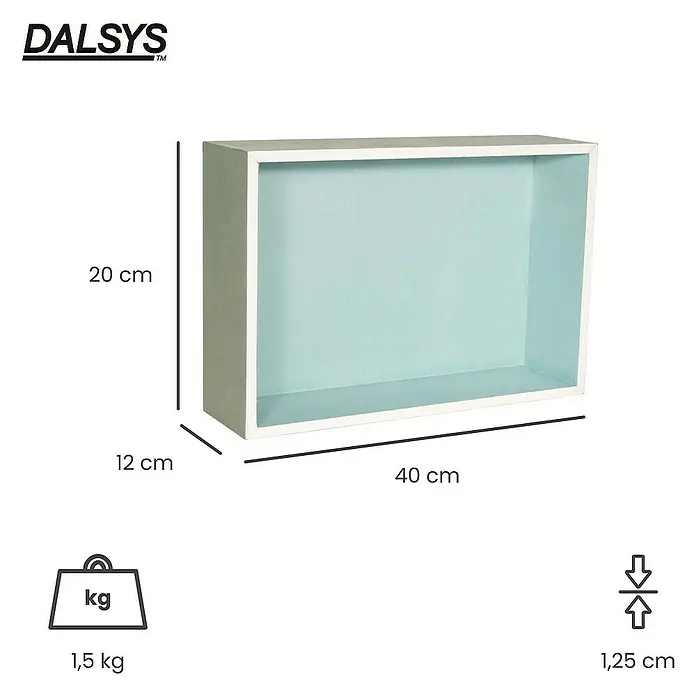 Dalsys CW-Standprofil Wandnische Dusche 20 x 40 x 12cm imprägnierter einbaufertiger Gipskarton - 
