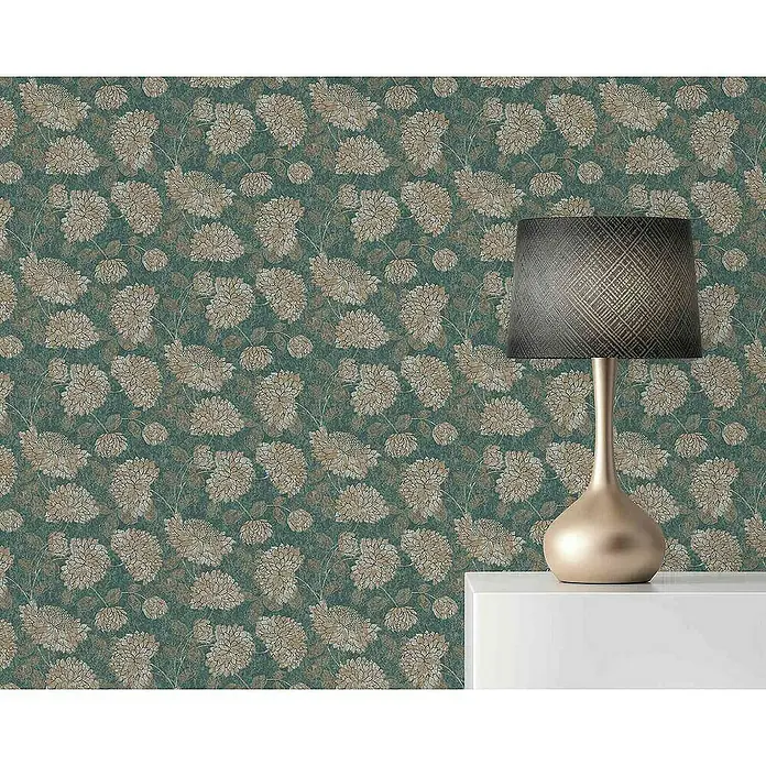 Tadessi Vliestapete M1-No.4183 - Grün, Floral, 10,05 x 0,53 m