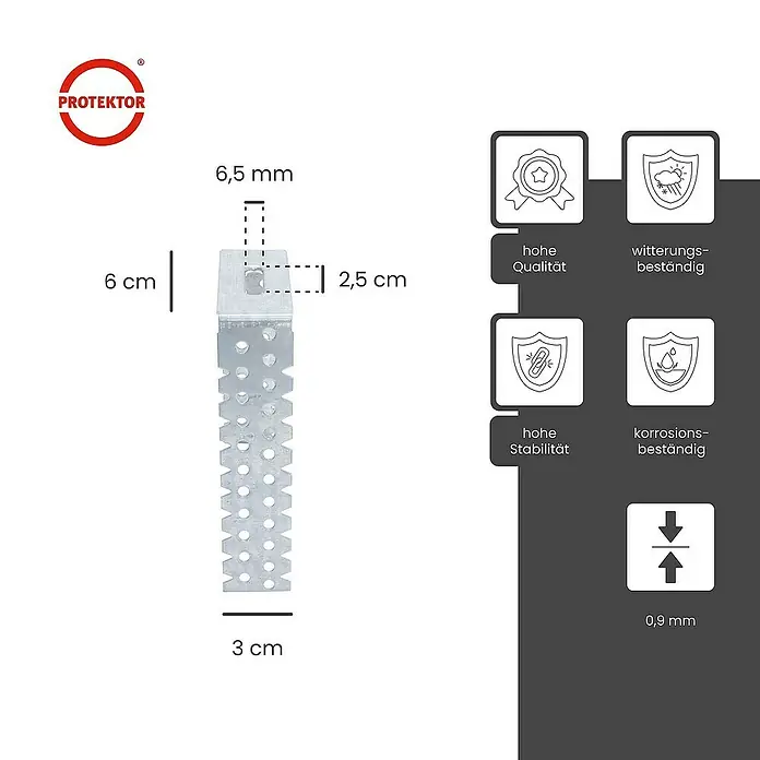 Protektor Montagezubehör für Trockenbau 100x Direktabhänger 125mm Deckenabhänger für CD Profil 60/27 Silber - 
