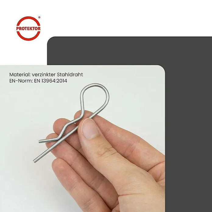 Protektor Montagezubehör für Trockenbau 100x Sicherungsklammer Stahl Silber - 
