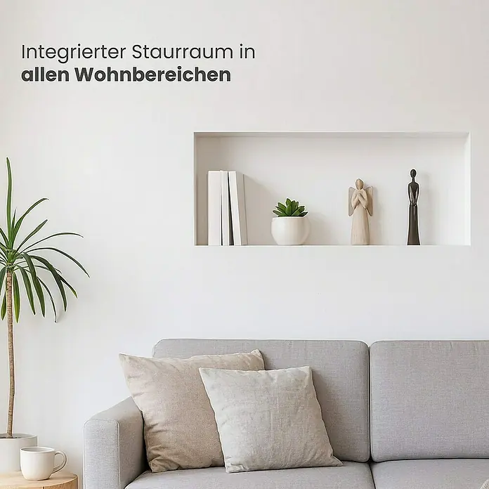 Dalsys CW-Standprofil Wandnische Dusche 30 x 90 x 12cm imprägnierter einbaufertiger Gipskarton - 