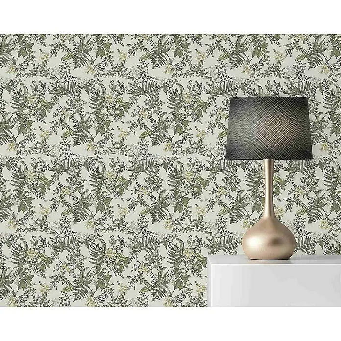 Tadessi Vliestapete M1-No.4490 - Weiß, Floral, 10,05 x 0,53 m