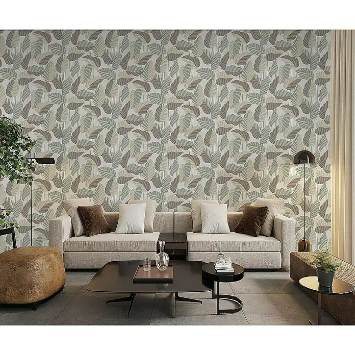 Tadessi Vliestapete M1-No.4253 - Weiß, Floral, 10,05 x 0,53 m
