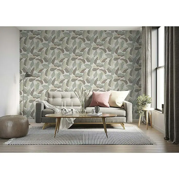 Tadessi Vliestapete M1-No.4253 - Weiß, Floral, 10,05 x 0,53 m