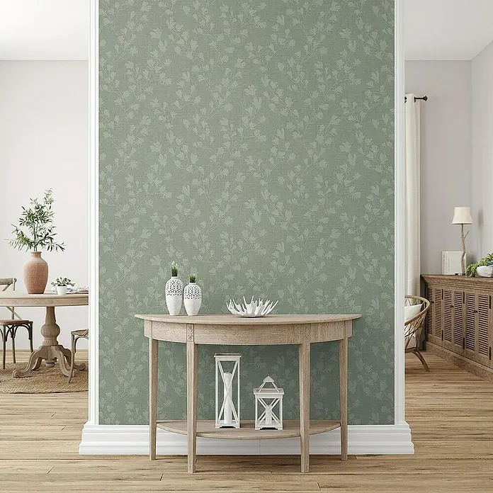 Tadessi Vliestapete M1-No.3996 - Grün, Floral, 10,05 x 0,53 m