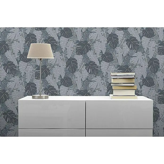 Tadessi Vliestapete M1-No.4111 - Grau, Floral, 10,05 x 0,53 m