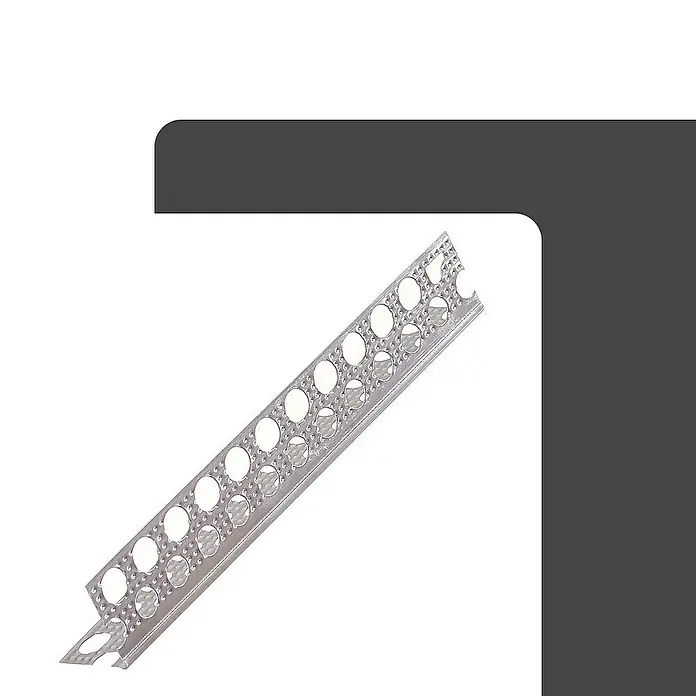 Protektor Kantenschutz für Trockenbau 9079 Kantenprofil Alu 200cm, 50 Stück Silber - Silber