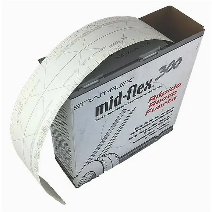Strait-Flex Kantenschutz für Trockenbau 30,5m Kantenprofil Rolle Mid-Flex 300 flex. Winkel Weiß - Weiß