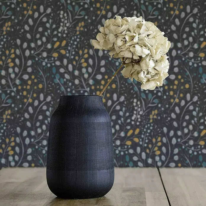 Tadessi Vliestapete M1-No.4179 - Schwarz, Floral, 10,05 x 0,53 m