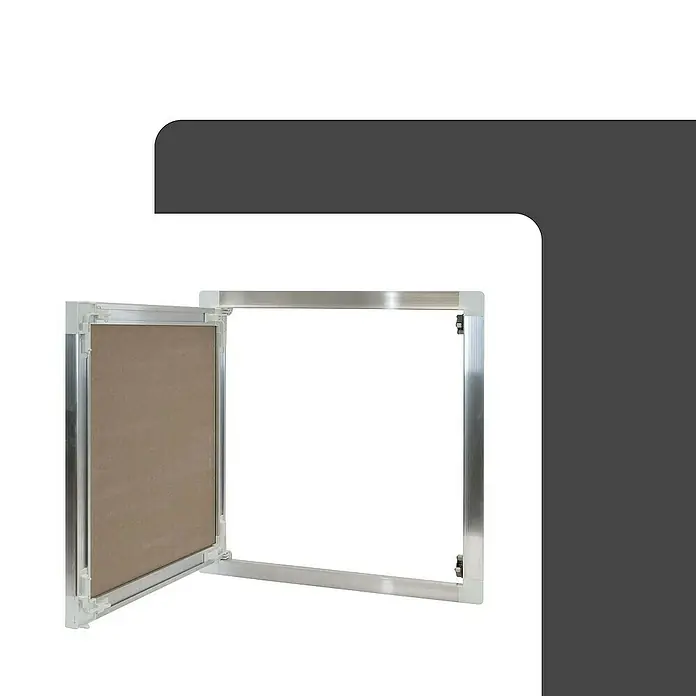 Protektor Montagezubehör für Trockenbau 40cm x 40cm Revisionsklappe Alu Rahmen 12mm GK-Einlage Silber - 