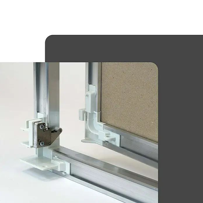 Protektor Montagezubehör für Trockenbau 40cm x 40cm Revisionsklappe Alu Rahmen 12mm GK-Einlage Silber - 