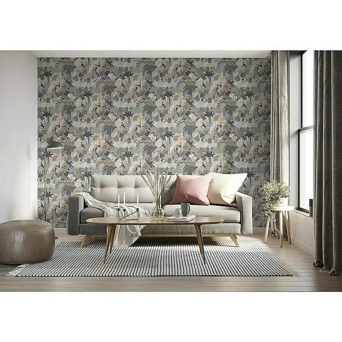 Tadessi Vliestapete M1-No.4264 - Mehrfarbig, Floral, 10,05 x 0,53 m