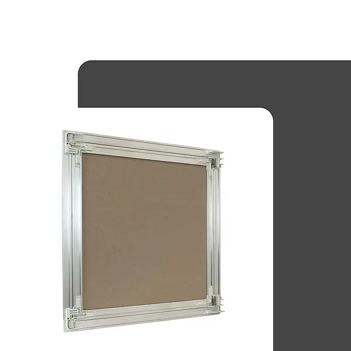 Protektor Montagezubehör für Trockenbau 50cm x 50cm Revisionsklappe Alu Rahmen 12mm GK-Einlage Silber - 