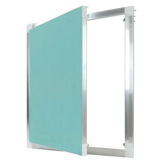Protektor Montagezubehör für Trockenbau 50cm x 50cm Revisionsklappe Alu Rahmen 12mm GK-Einlage Silber - 