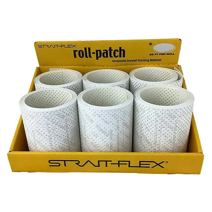 Strait-Flex Kantenschutz für Trockenbau 6x Kantenprofil 6,10m Rolle Roll-Patch 5.5 Weiß - Weiß