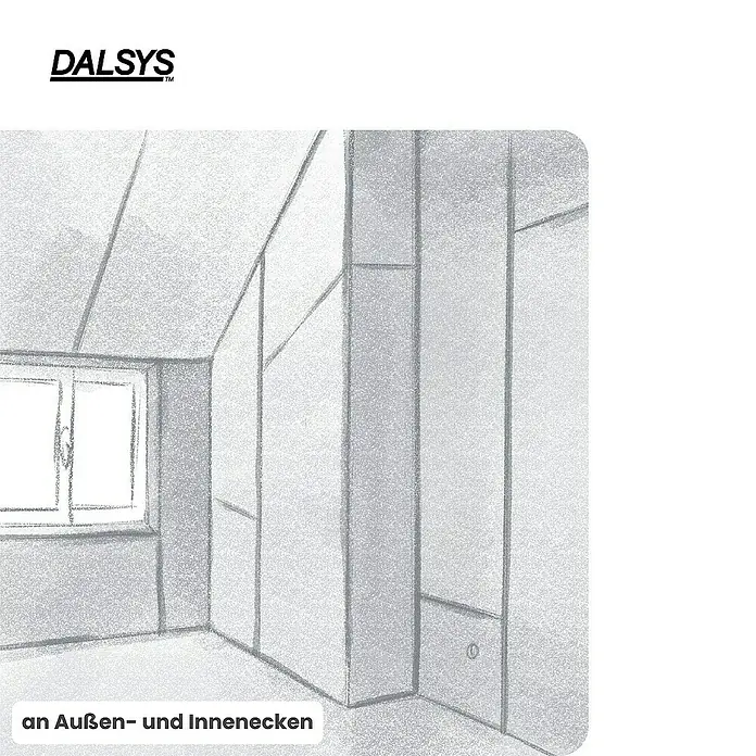 Dalsys Kantenschutz für Trockenbau 30m Kantenschutz 5cm Trockenbau Weiß - Weiß