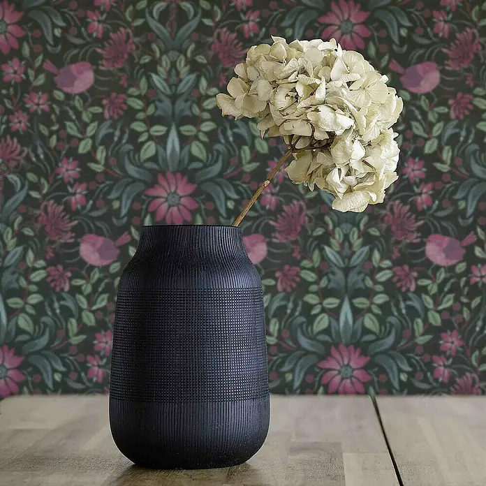 Tadessi Vliestapete M1-No.4303 - Schwarz, Floral, 10,05 x 0,53 m