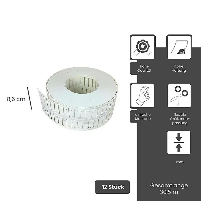Strait-Flex Kantenschutz für Trockenbau 12x Kantenprofil 30,5m Rolle Arch-Flex 100 flex. Winkel Weiß - Weiß
