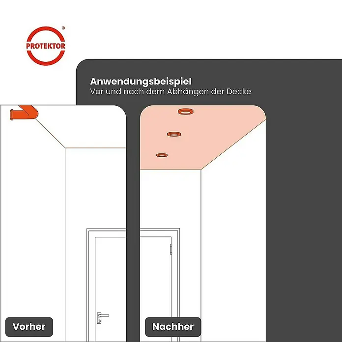 Protektor Montagezubehör für Trockenbau Schnellabhänger CD Profil 60/27 Silber - 