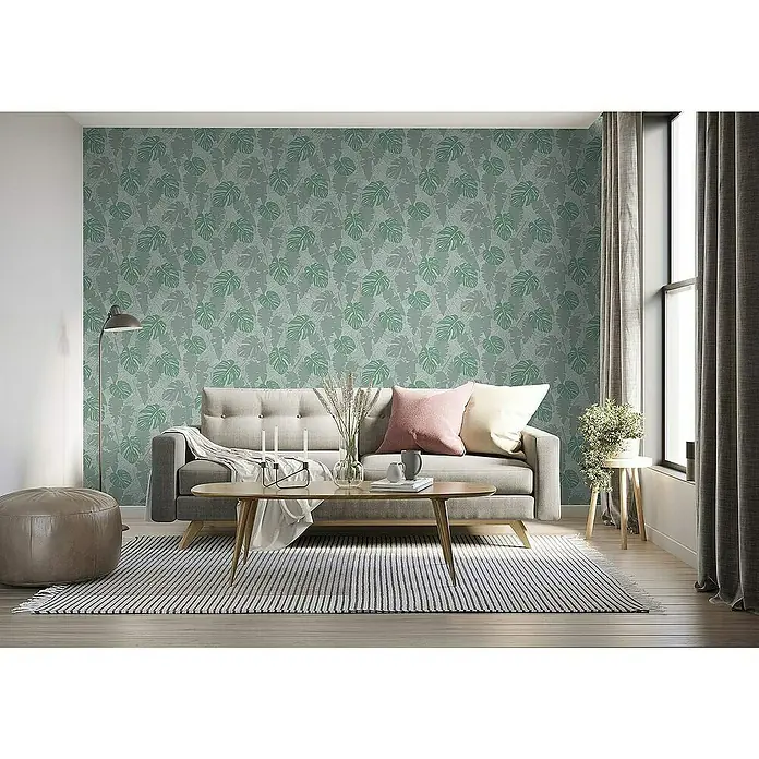 Tadessi Vliestapete M1-No.4114 - Grün, Floral, 10,05 x 0,53 m