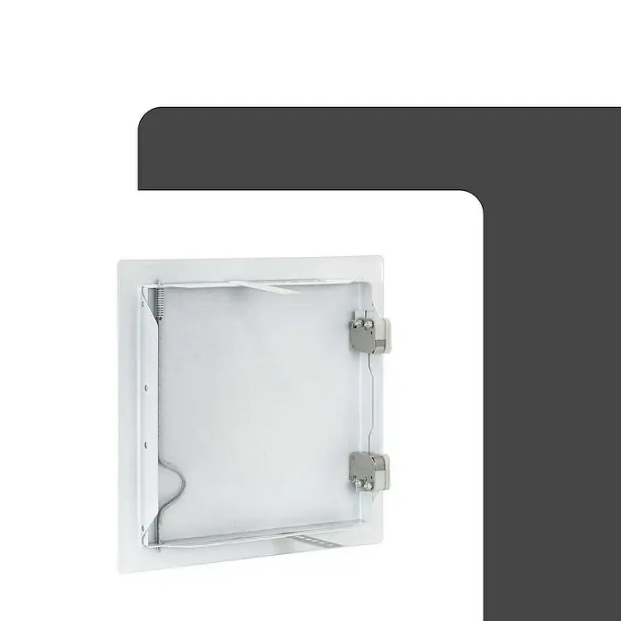 Protektor Montagezubehör für Trockenbau 20cm x 20cm Revisionsklappe Stahl Schnappverschluss Weiß - 