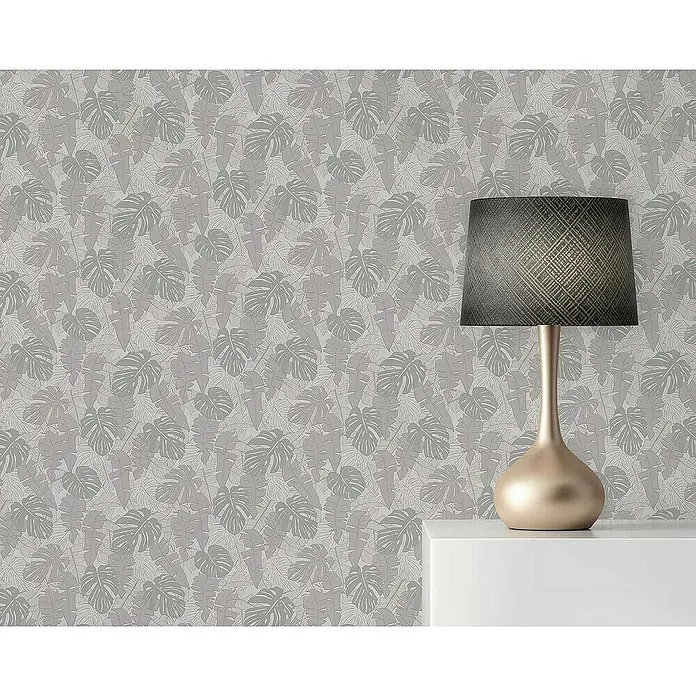 Tadessi Vliestapete M1-No.4112 - Grau, Floral, 10,05 x 0,53 m