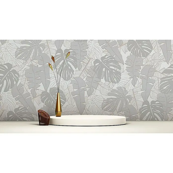 Tadessi Vliestapete M1-No.4112 - Grau, Floral, 10,05 x 0,53 m