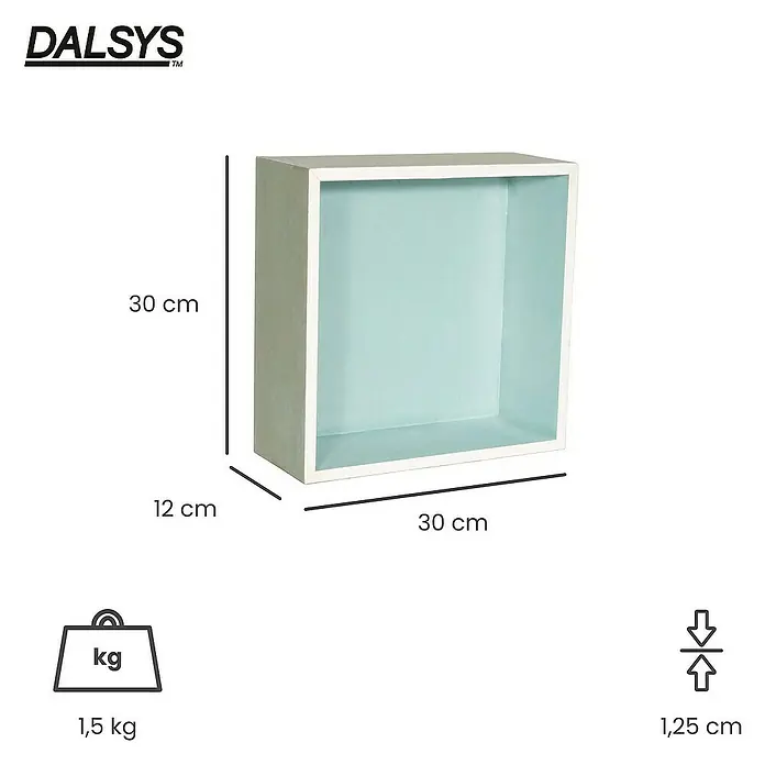 Dalsys CW-Standprofil Wandnische Dusche 30 x 30 x 12cm imprägnierter einbaufertiger Gipskarton - 