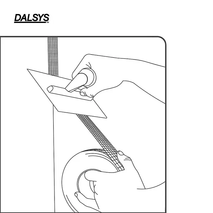 Dalsys Fugenband 45m Gewebeband 5cm, für Innenbau Weiß - 