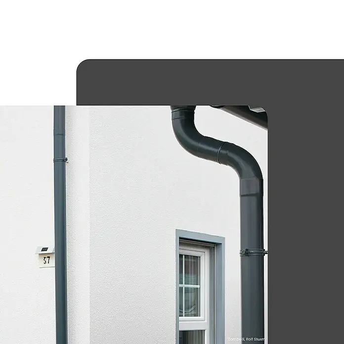 Zambelli Dachrinne Rohrschelle DN 80 Fallrohrschelle verzinkt Braun - Nennweite: 80 mm, Stahl, Braun