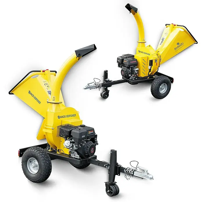 Bamato Benzin-Häcksler BAMATO Holzhäcksler HACK-150POWER mit E-Start - Max. Aststärke: 120 mm, 9 kW, Hubraum: 420 cm³