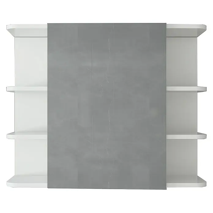 ML-Design Badmöbel-Set 2-tlg Waschtisch mit Unterschrank Spiegelschrank Badezimmer Schrank - Weiß