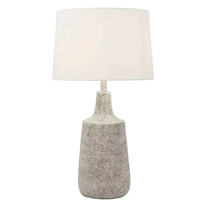 Home Deluxe Tischleuchte CARO - 60 W, L x B x H: 37 x 37 x 66 cm, Steinoptik, Weiß, E27