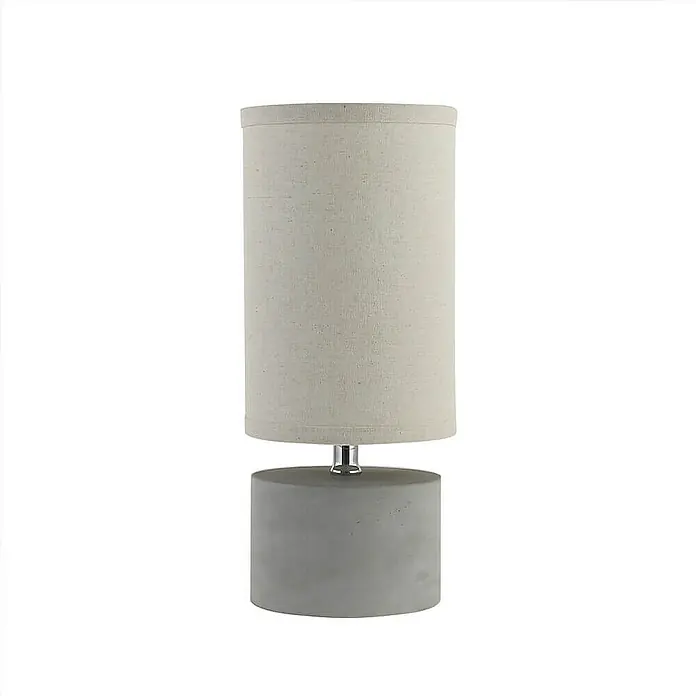 Home Deluxe Tischleuchte ELA - 60 W, L x B x H: 17 x 17 x 39 cm, Hellgrau, Creme, E27
