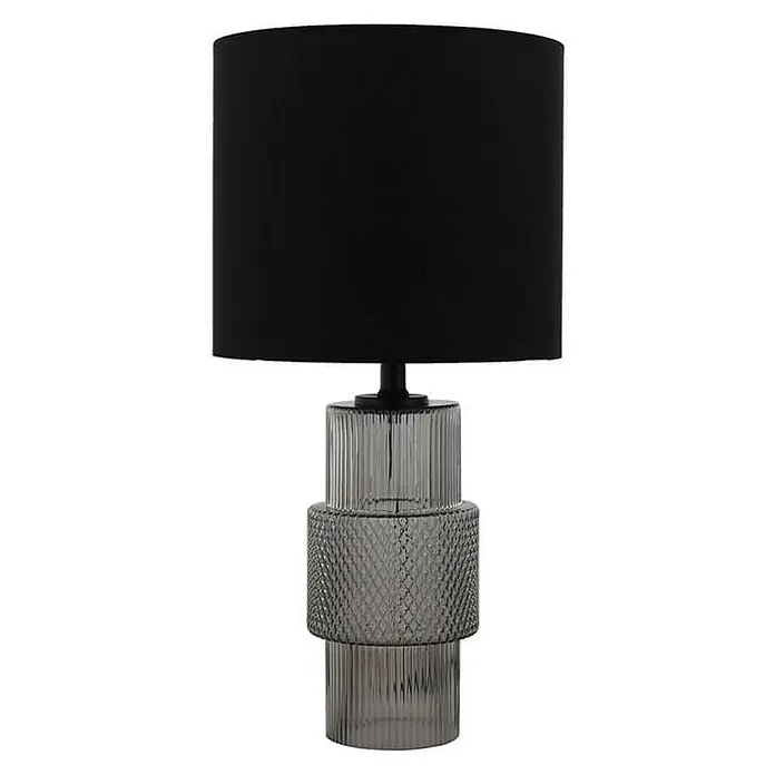 Home Deluxe Tischleuchte YUKI - 60 W, Rauchgrau, Schwarz, E27