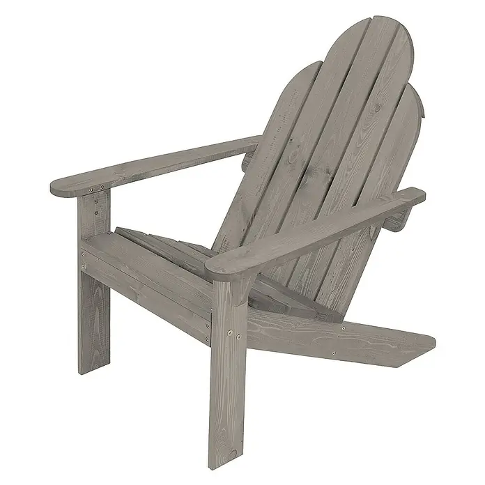 ECD Germany Gartenstuhl Grau aus Tannenholz Massiv, Holzstuhl Gartensessel Relaxstuhl Outdoor - Tanne, Klappbar, Grau