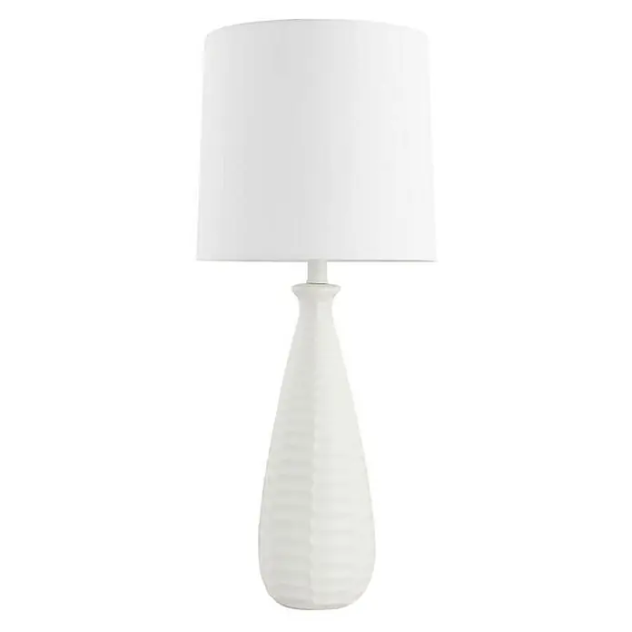Home Deluxe Tischleuchte MELVA - 60 W, Weiß, Weiß, E27