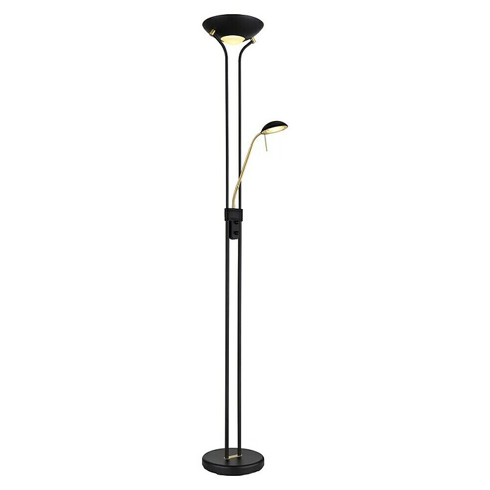 Globo LED-Stehleuchte Leonas (20 W, Ø x H: 255 cm x 1 800 mm, Schwarz/Gold, Warmweiß) | BAUHAUS