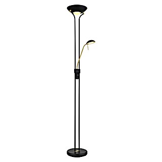 Globo LED-Stehleuchte Leonas (20 W, Ø x H: 255 cm x 1 800 mm, Schwarz/Gold, Warmweiß)