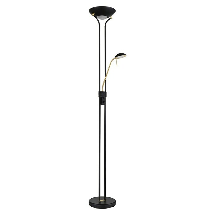 Globo LED-Stehleuchte Leonas (20 W, Ø x H: 255 cm x 1 800 mm, Schwarz/Gold, Warmweiß) | BAUHAUS
