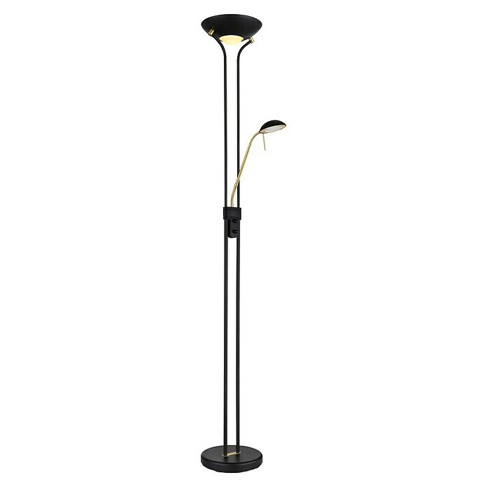 Globo LED-Stehleuchte Leonas (20 W, Ø x H: 255 cm x 1 800 mm, Schwarz/Gold, Warmweiß) | BAUHAUS